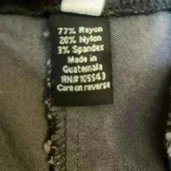 Blue Jean Black APT 9 stretch PULL ON PANTS SLACKS STRAIGHT LEG 6 - Picture 4 of 5